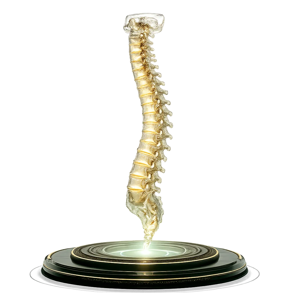 Illustration of a healthy human spine